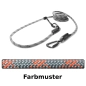Preview: EASYLONG Hundeleine TWIST - L - 2,5m - grau mit orangen Kreuzen - BREITER als ÜBLICH!